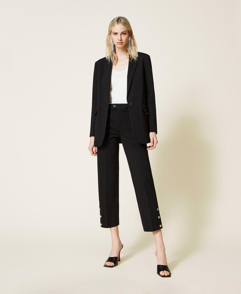 Chaqueta blazer con tachuelas