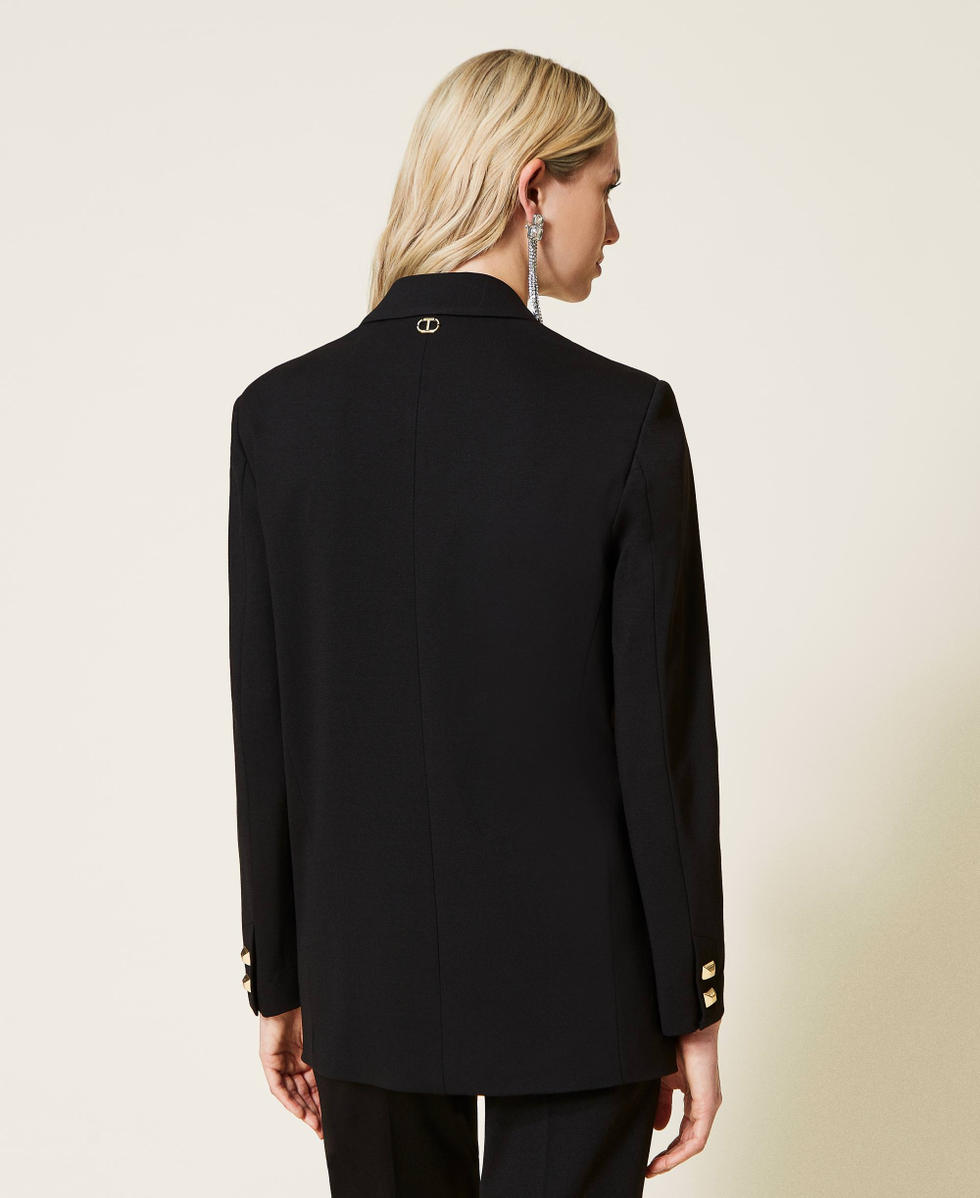 Blazer with studs Woman Black TWINSET Milano