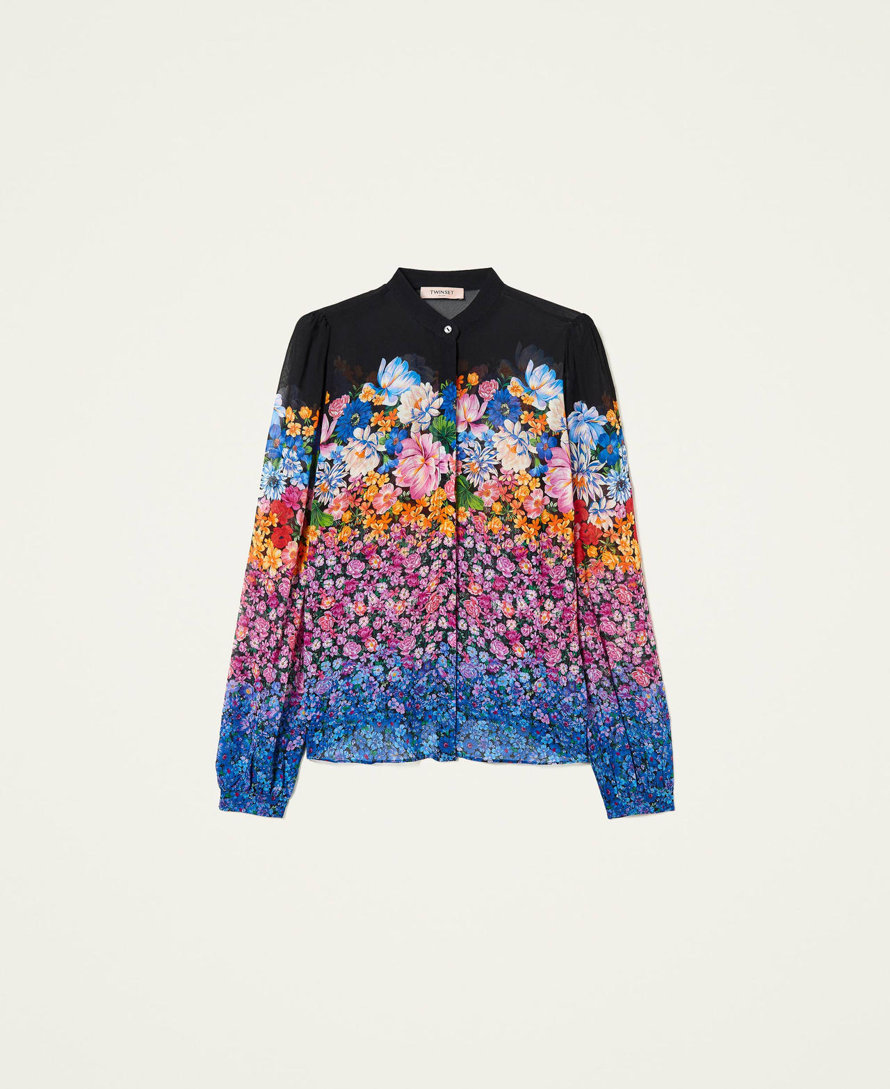Camicia in georgette a fiori