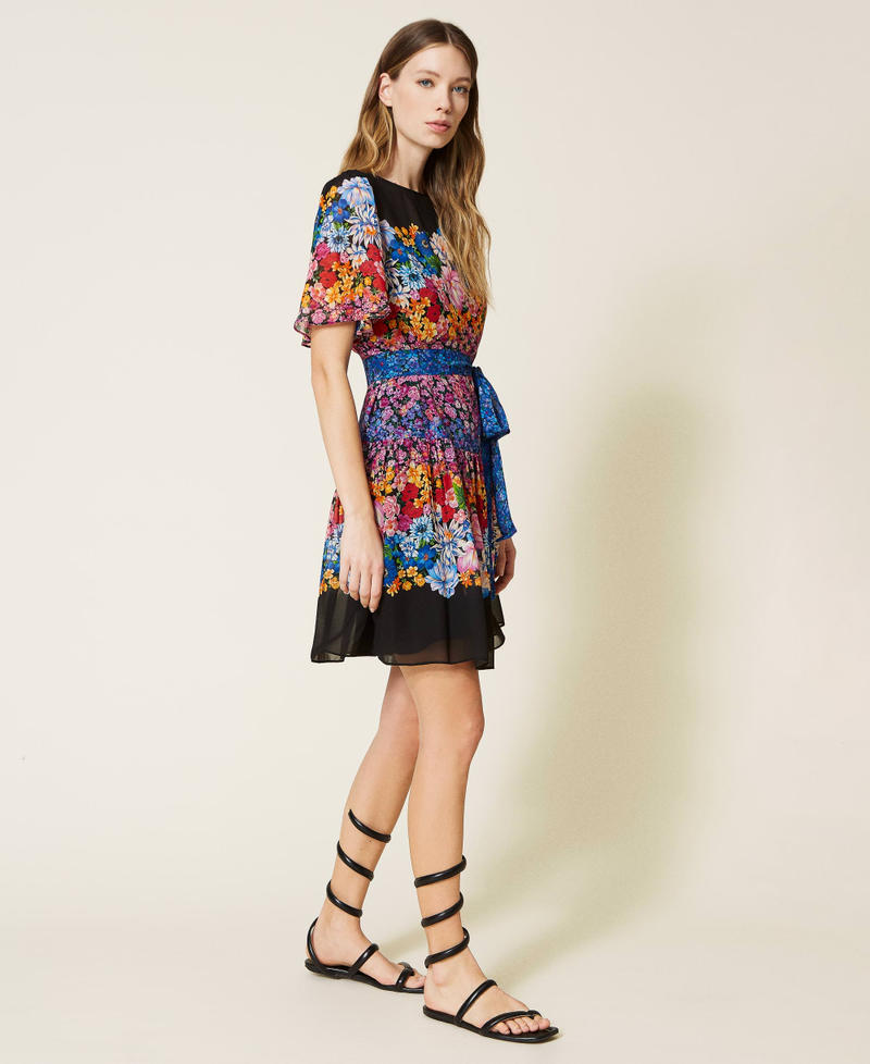 Abito in georgette a fiori