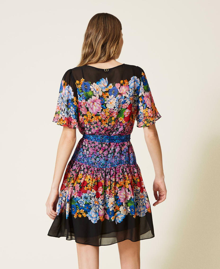 Abito in georgette a fiori