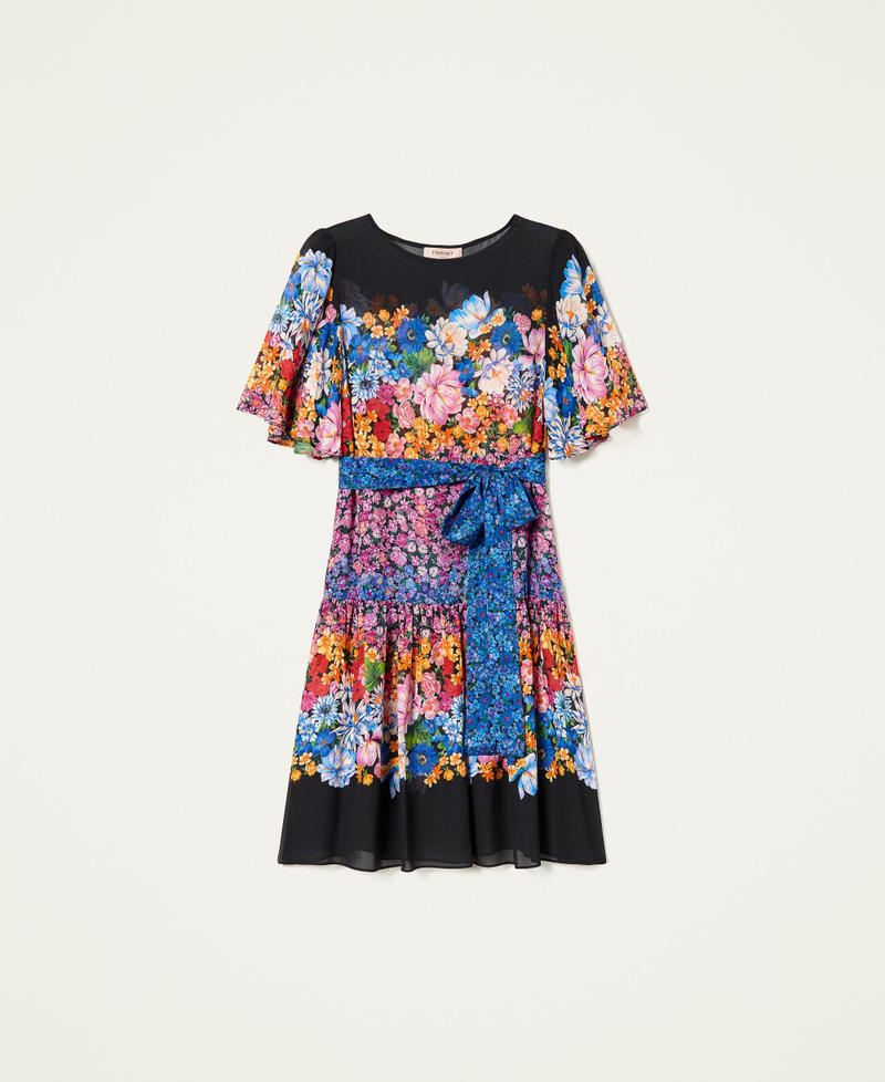 Abito in georgette a fiori