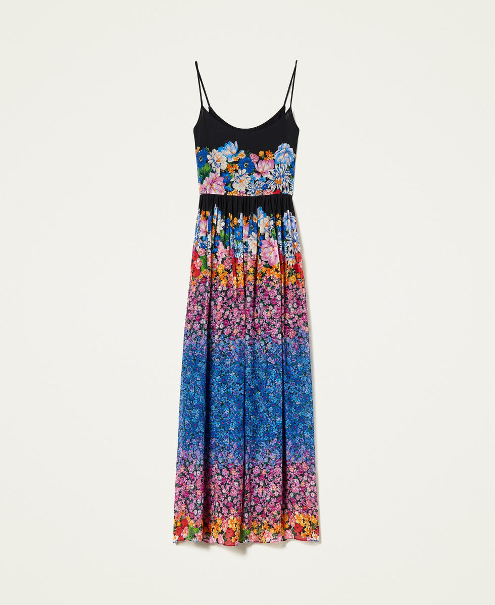 Floral georgette long dress