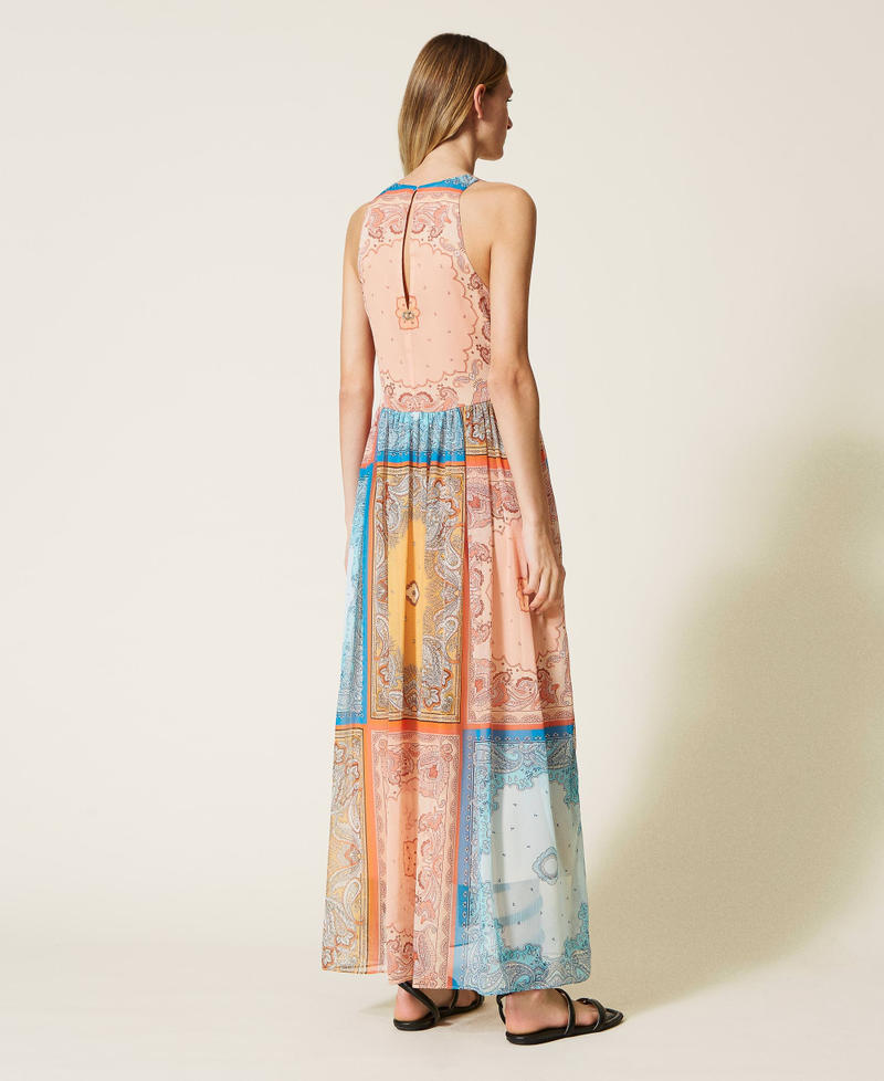 Long dress with patchwork bandanna print Sherbets Bandanna Print Woman 221TP2706-04