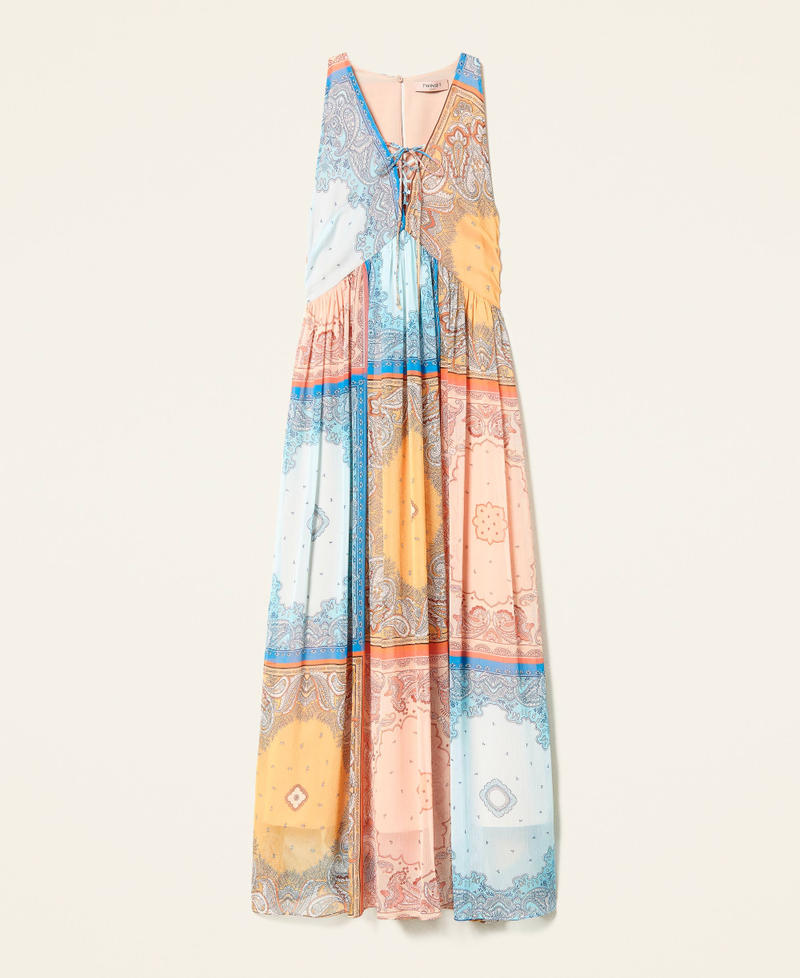 Длинное платье с принтом 'бандана' в стиле пэчворк Принт Бандана Сорбет женщина 221TP2706-0S