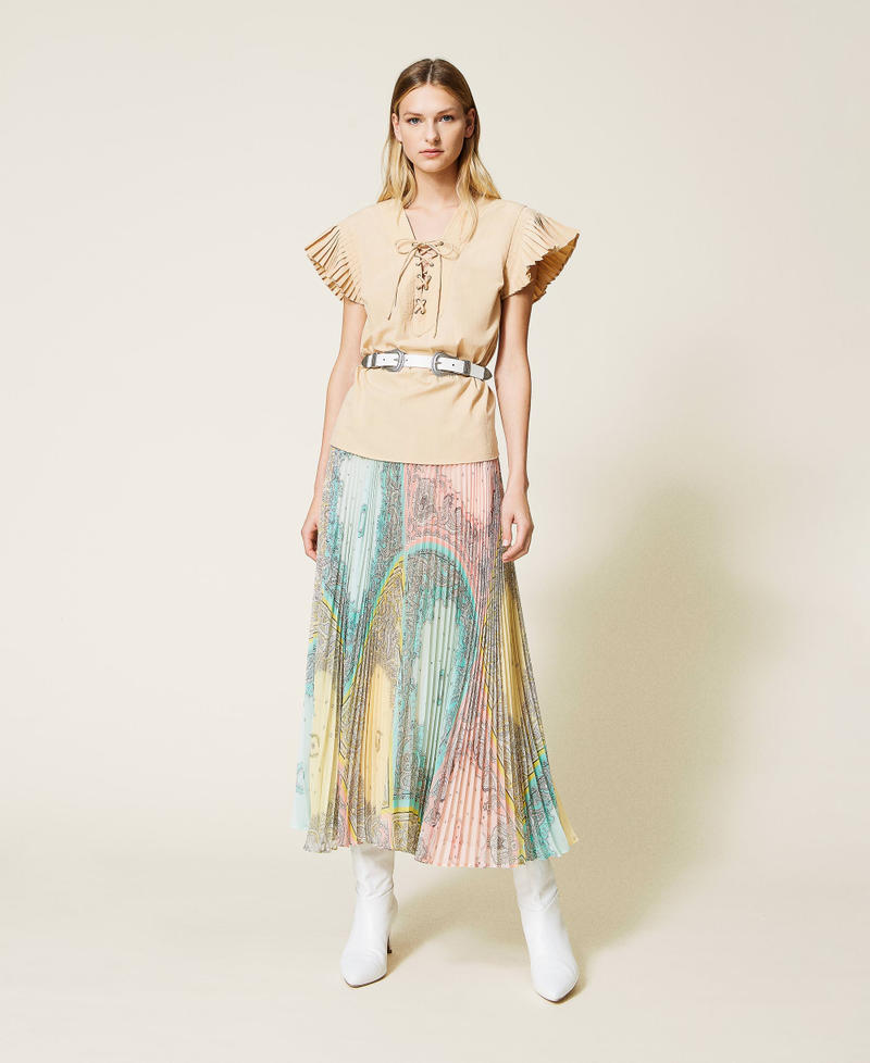 Gonna lunga con stampa patchwork bandana Donna Fantasia TWINSET Milano