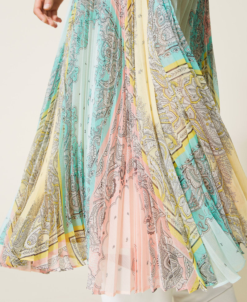 Long skirt with patchwork bandanna print Pastels Bandanna Print Woman 221TP2707-05