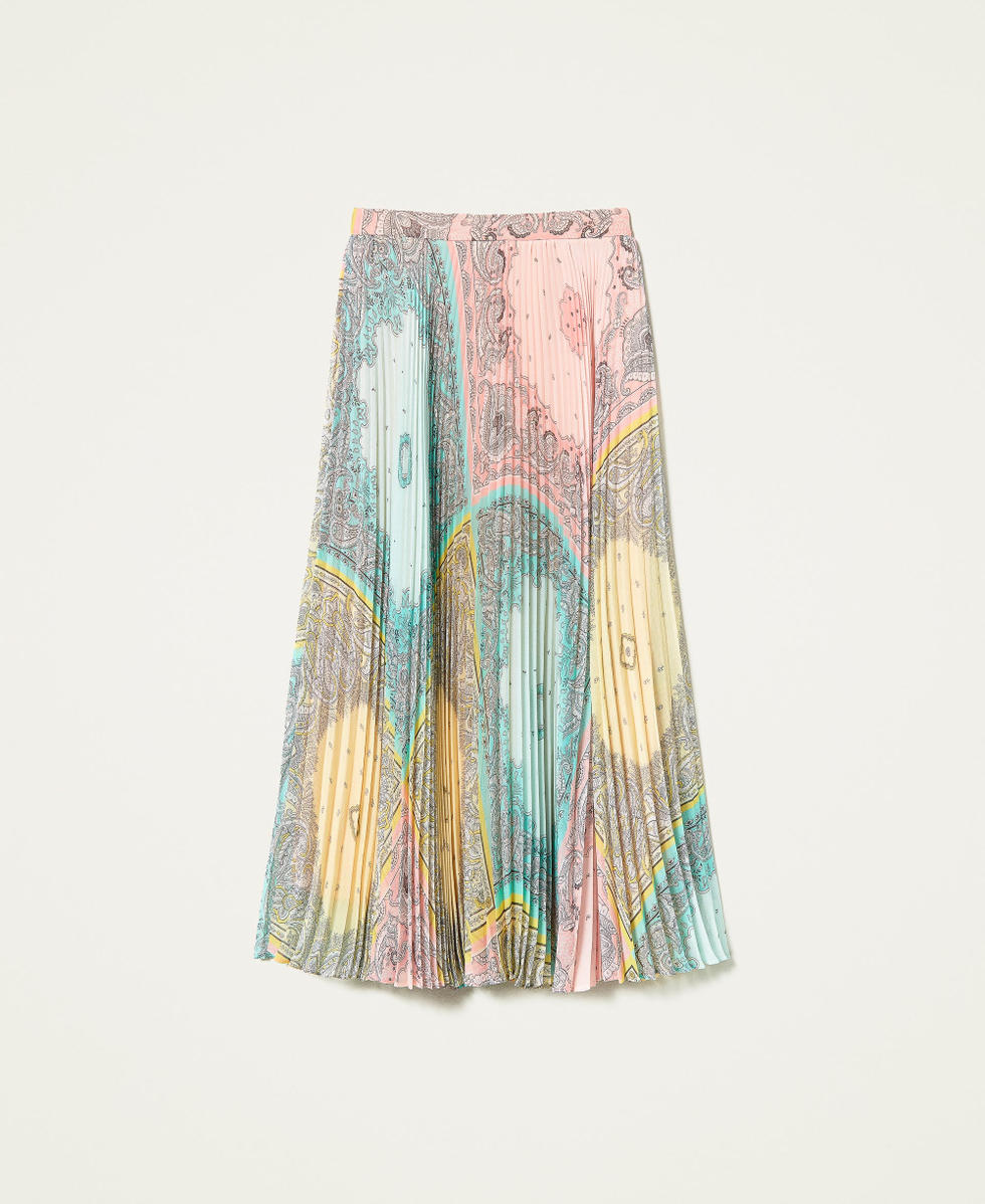 Gonna lunga con stampa patchwork bandana Donna Fantasia TWINSET Milano