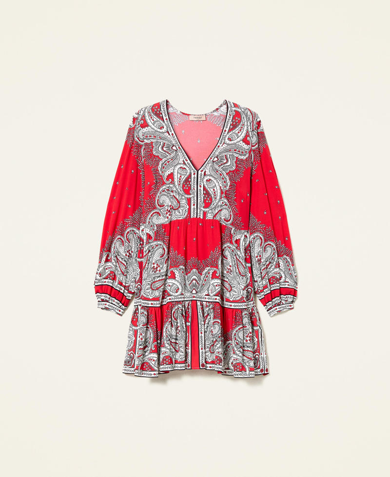 Kurzes Kleid mit Bandanaprint