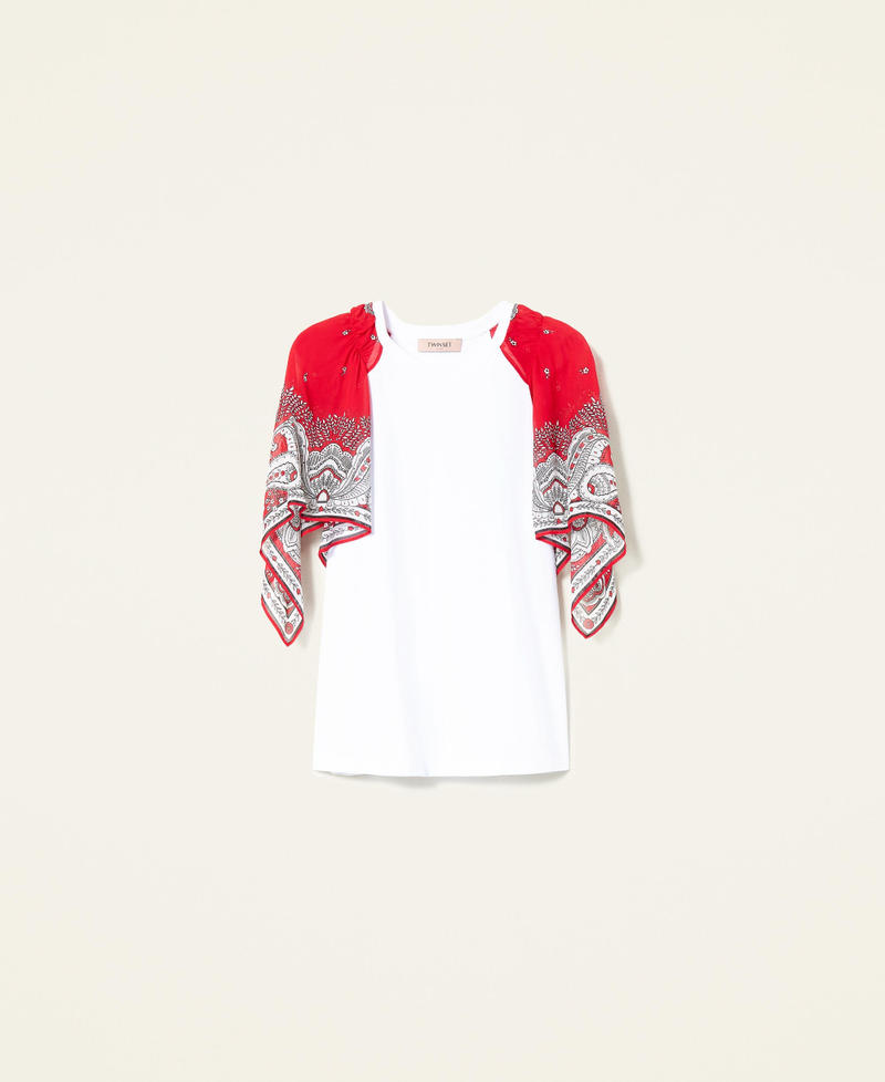 Camiseta con mangas con estampado bandana