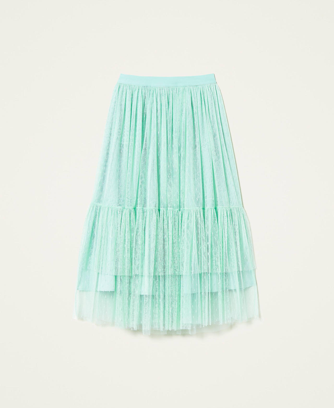Plumetis tulle long skirt