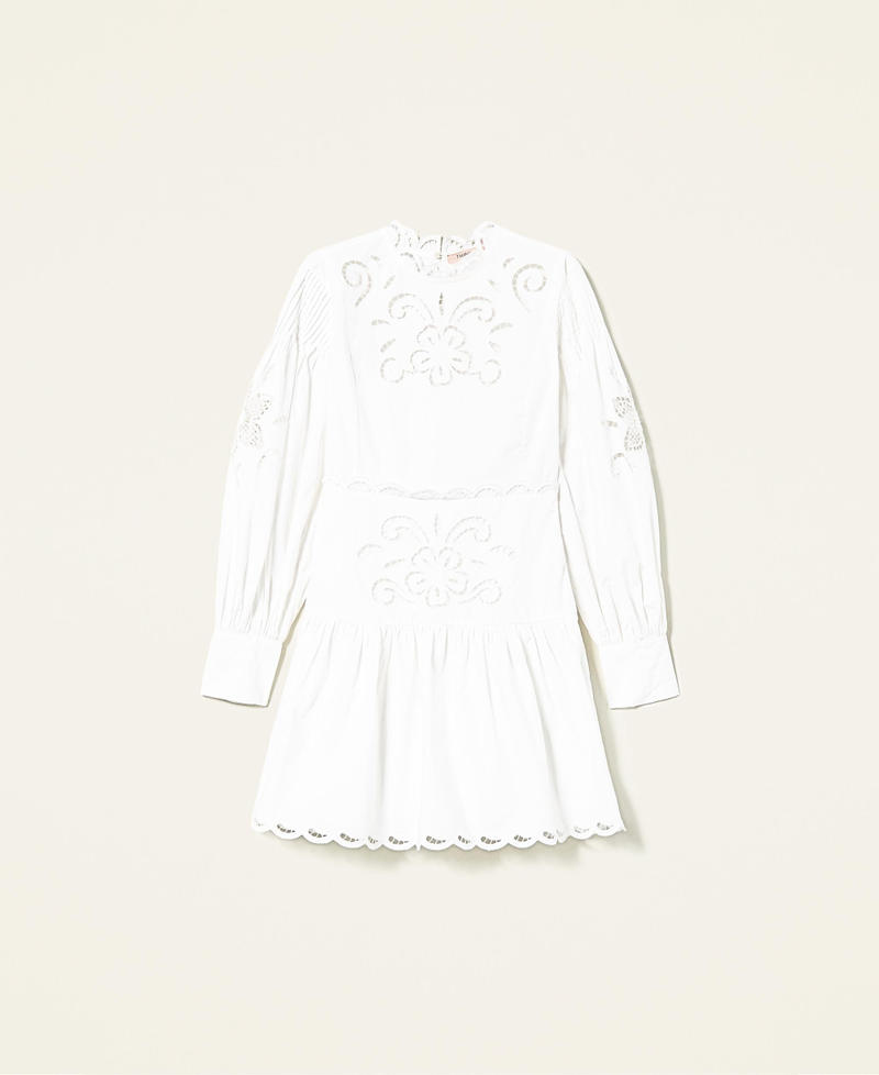 Muslin dress with hemstitch embroidery