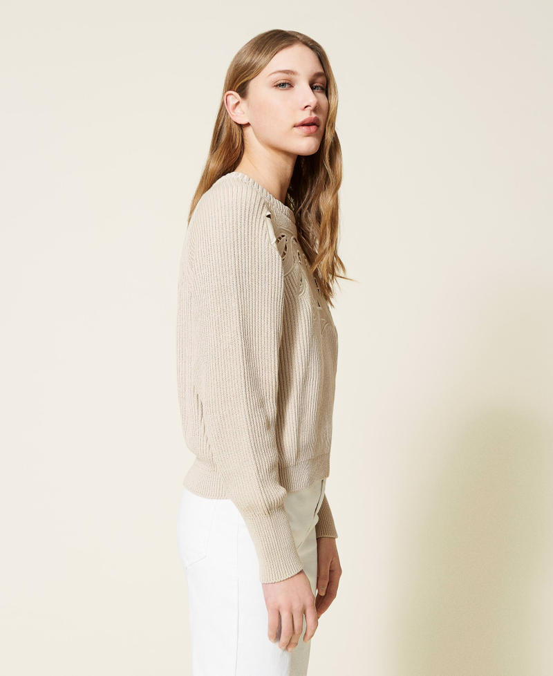 Jumper with embroidered insert