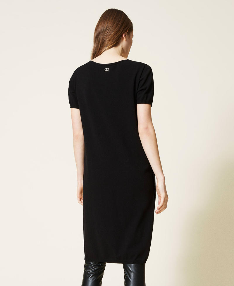 Midi dress with studs Black Woman 221TP3084-04