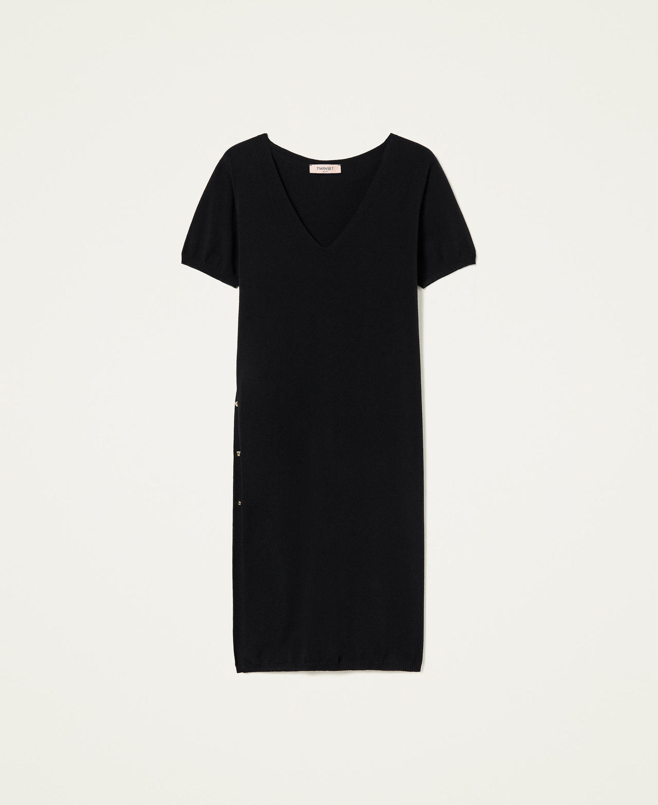 Платье-миди с заклепками Черный женщина 221TP3084-0S