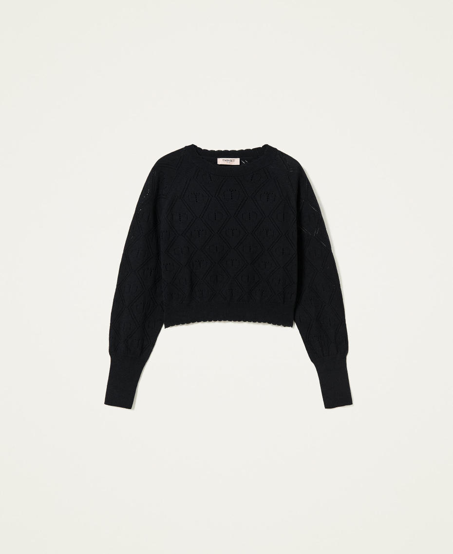 Boxy jumper with logo