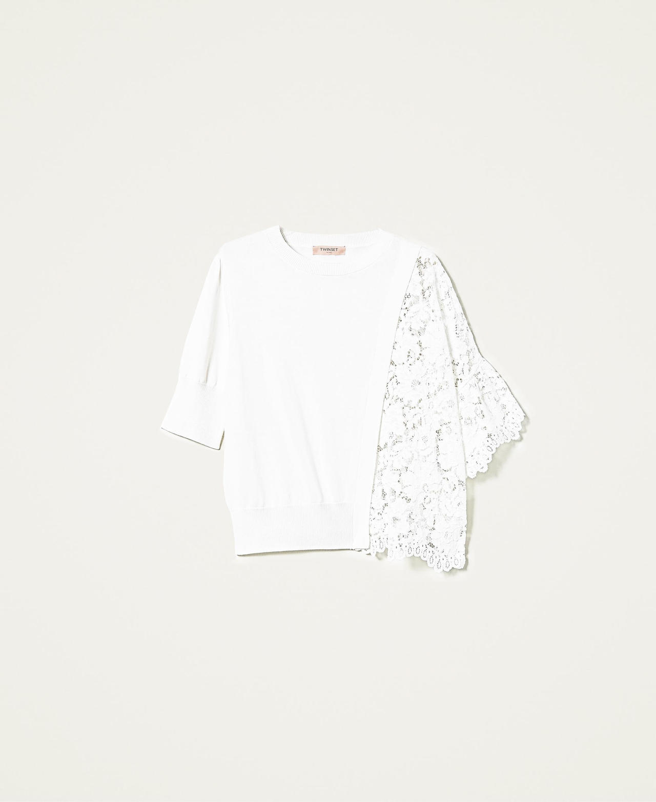 Jumper with macramé lace Lily Woman 221TP3310-0S