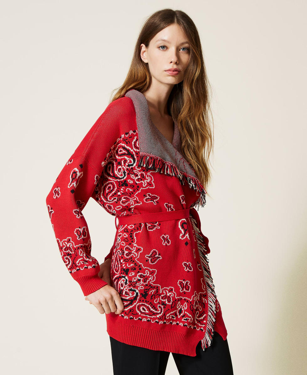 Jacquard cardigan store