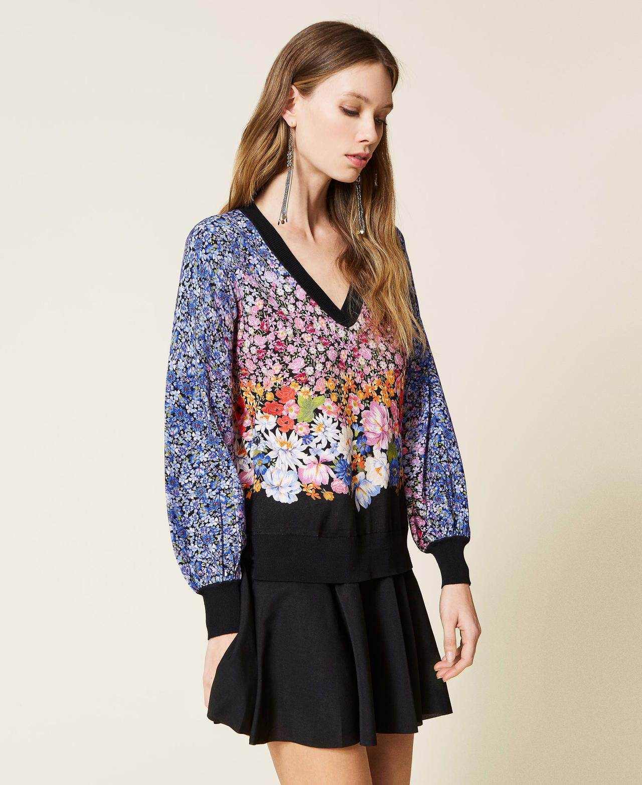 Francesca Flounce Dress Patterned