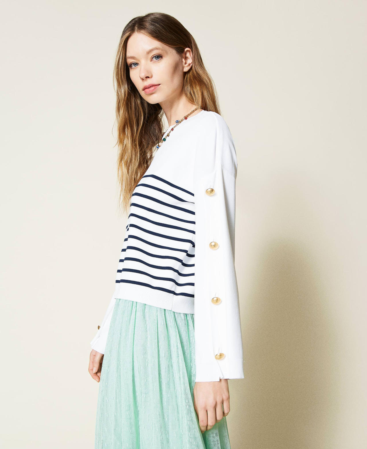 Maxi maglia a righe