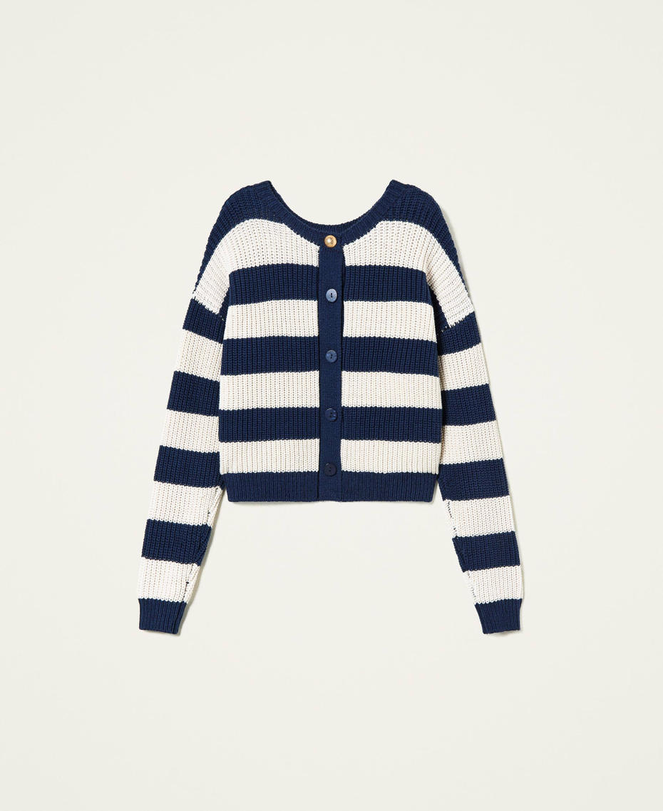 Striped jumper-cardigan