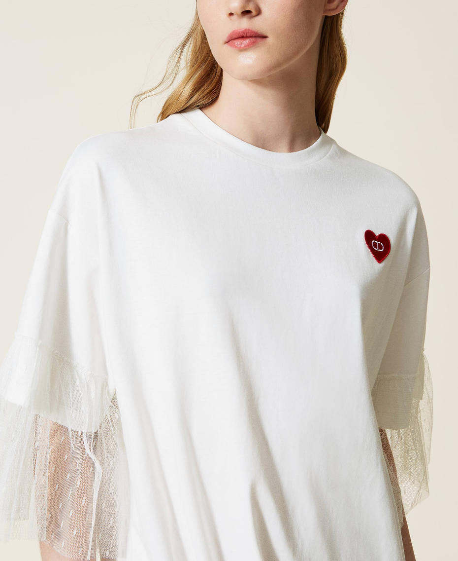 Платье с плиссированными оборками и логотипом в виде сердца Лилия женщина 221TQ2081-05