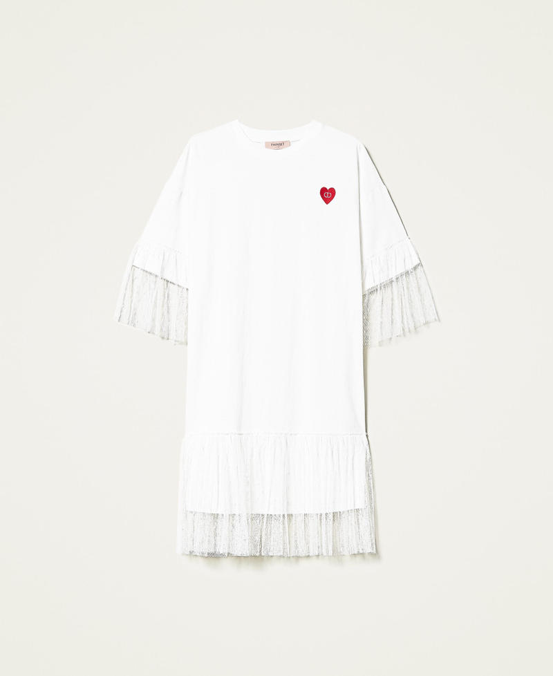 Платье с плиссированными оборками и логотипом в виде сердца Лилия женщина 221TQ2081-0S