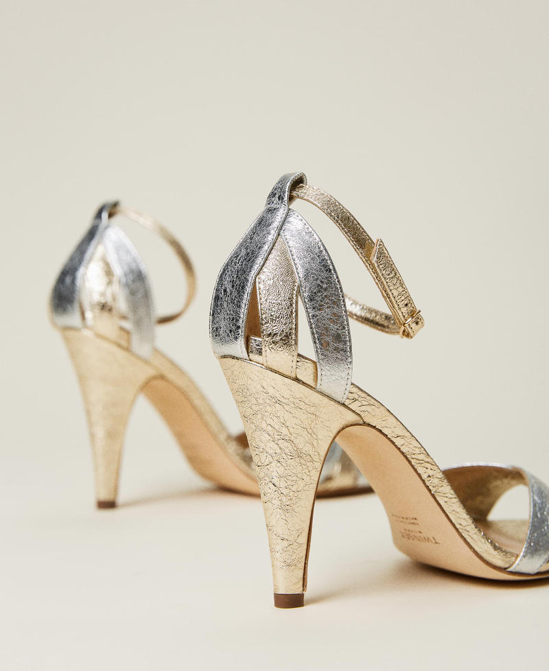 Sandali in pelle laminata