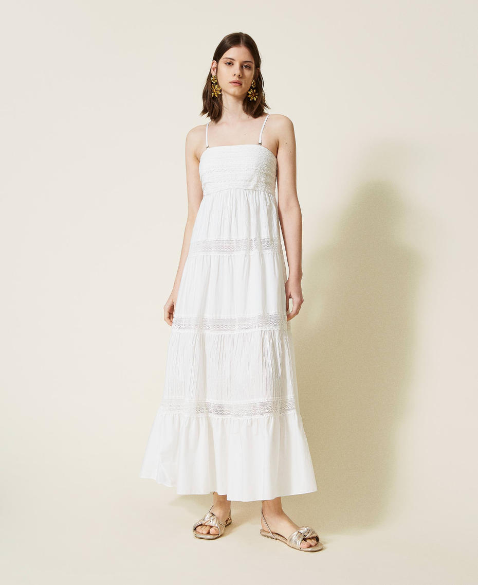 Long lace bustier dress