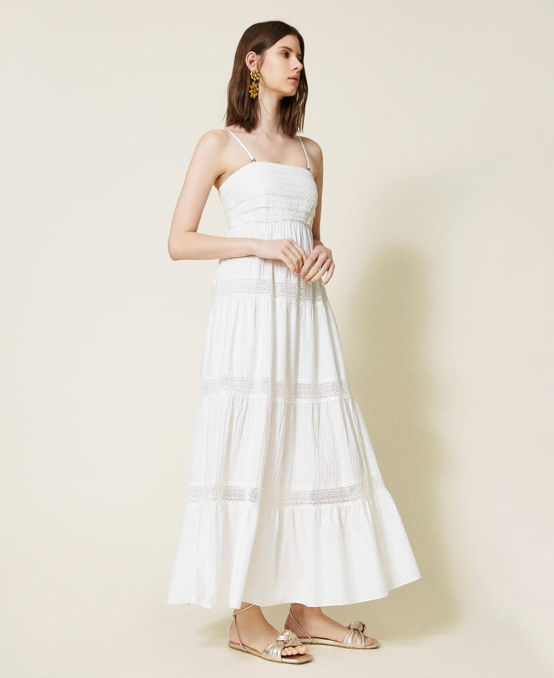 Long lace bustier dress