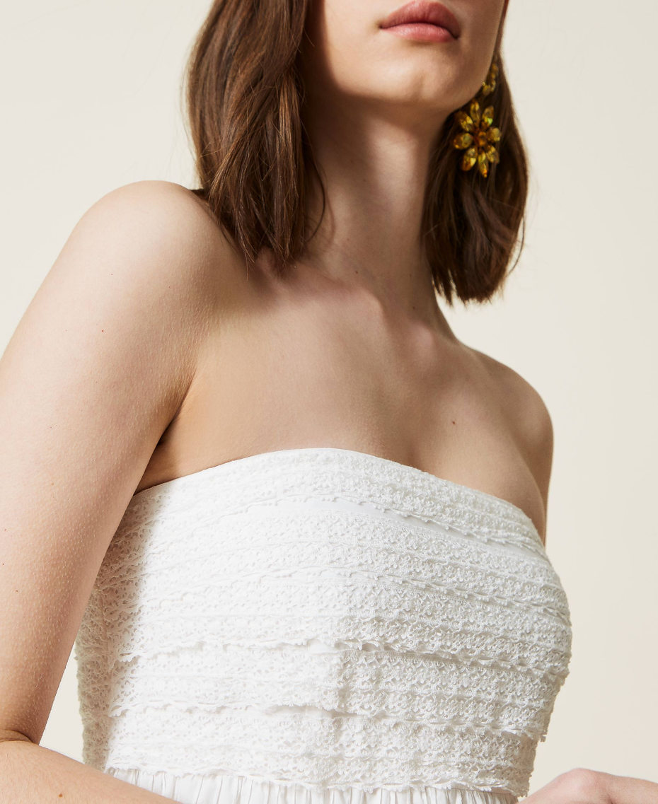 Long lace bustier dress