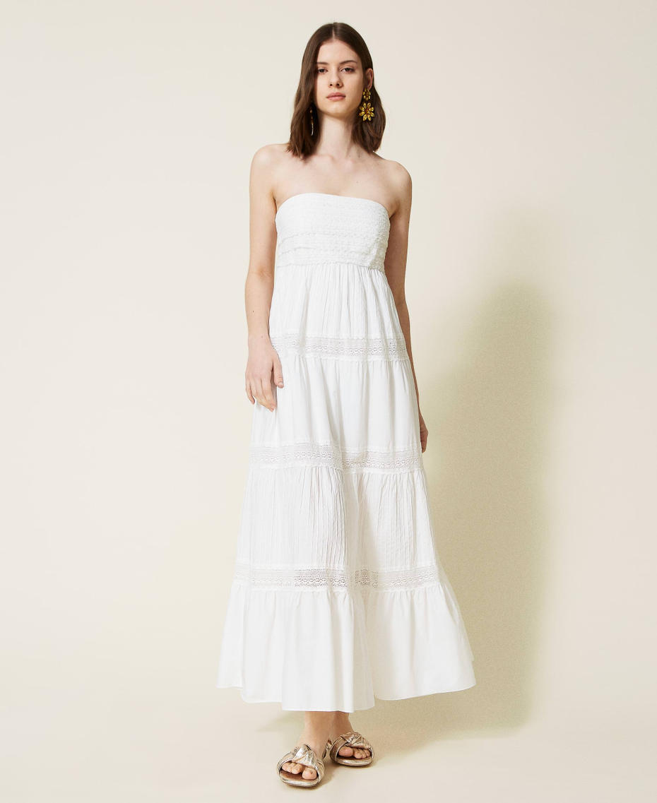 Long lace bustier dress