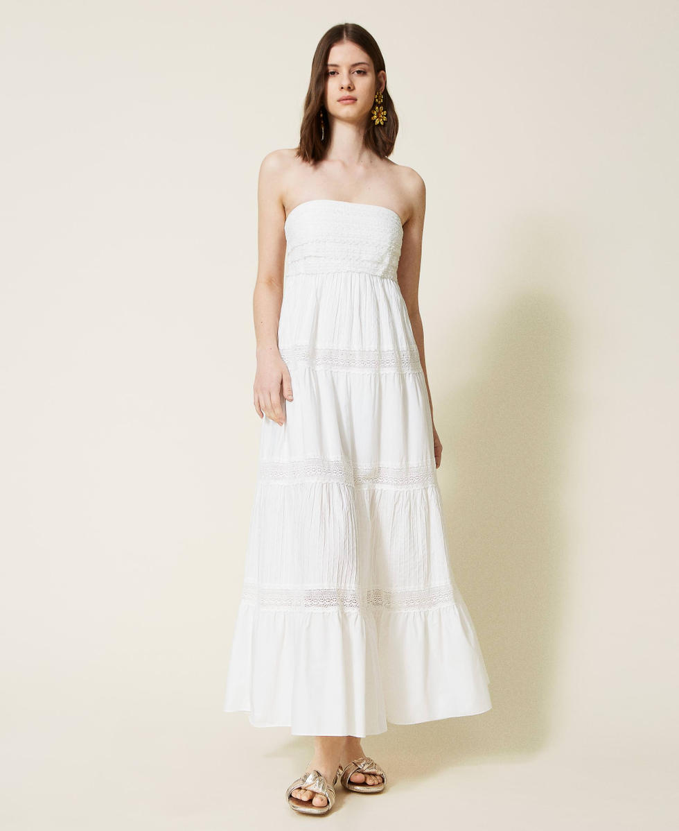 Long lace bustier dress