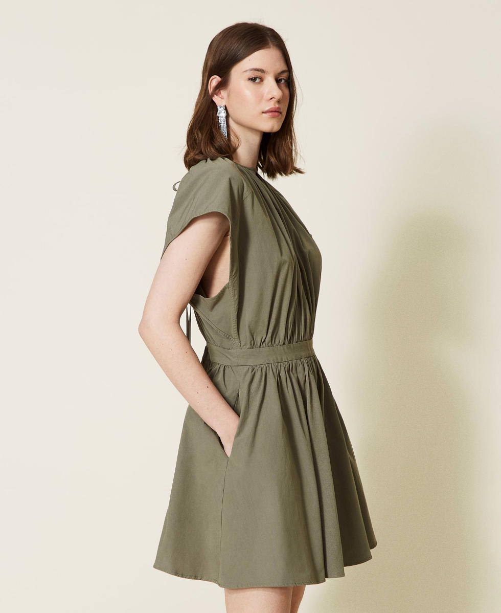 Zara belted poplin sales dress