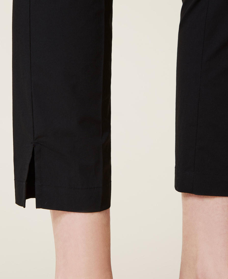 Poplin cigarette trousers