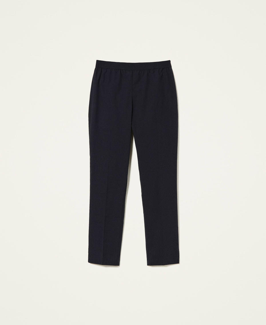 Poplin cigarette trousers