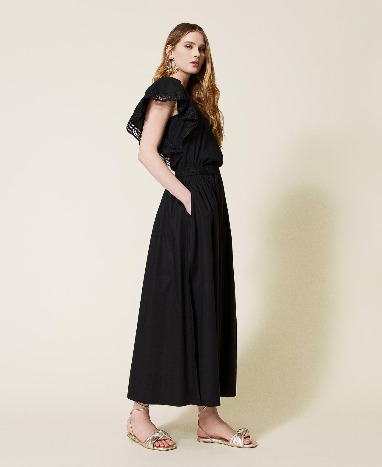 Maxirock aus Popeline