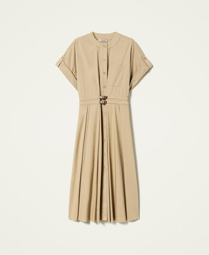 Long poplin shirt dress