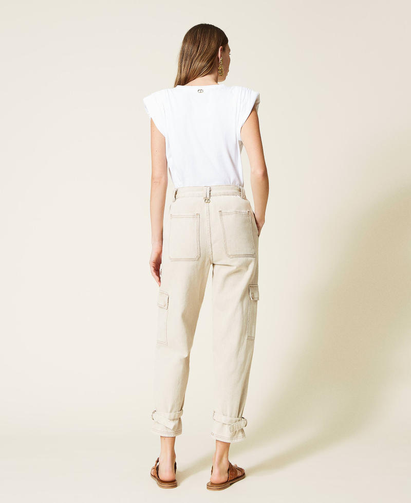 Брюки-карго из плотной ткани энзимной стирки