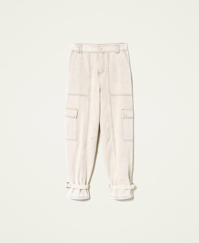Брюки-карго из плотной ткани энзимной стирки