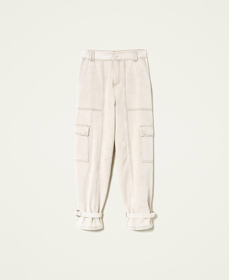 Брюки-карго из плотной ткани энзимной стирки