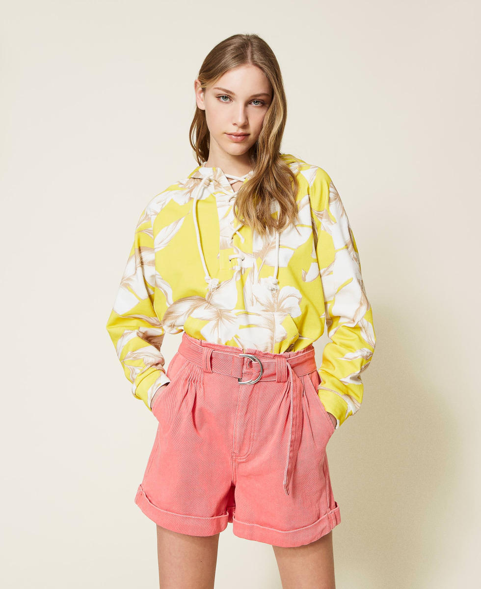 Pantaloncini vita alta zara discount