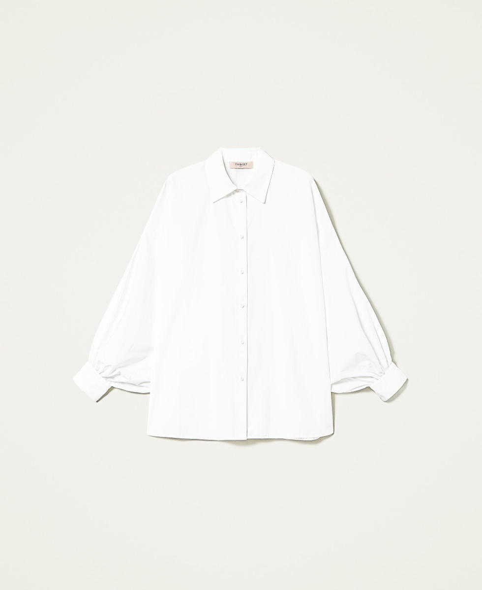 Chemise en popeline avec manches kimono