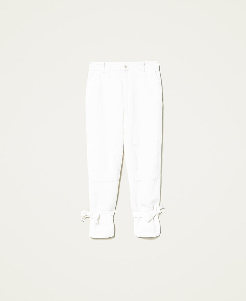 Linen blend twill trousers Lily Woman 221TT2195-0S