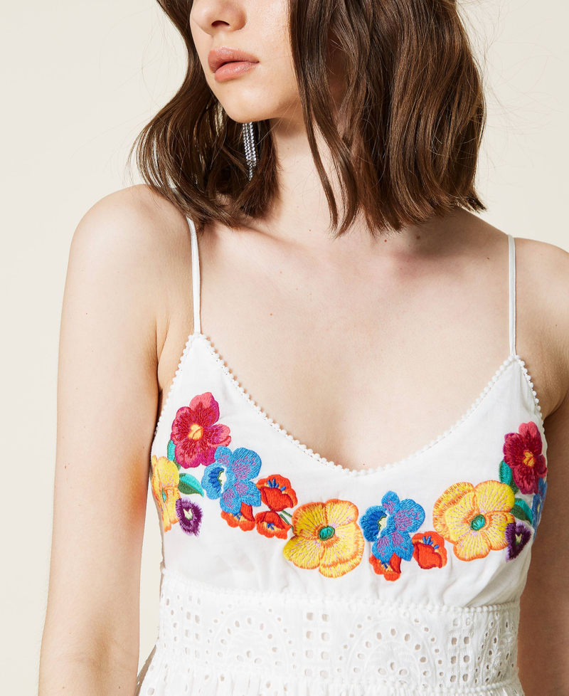 Long dress with multicolour floral print