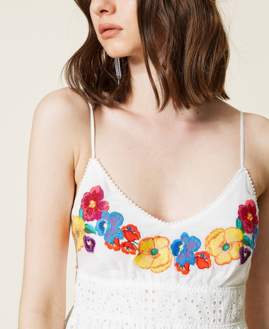 Long dress with multicolour floral print