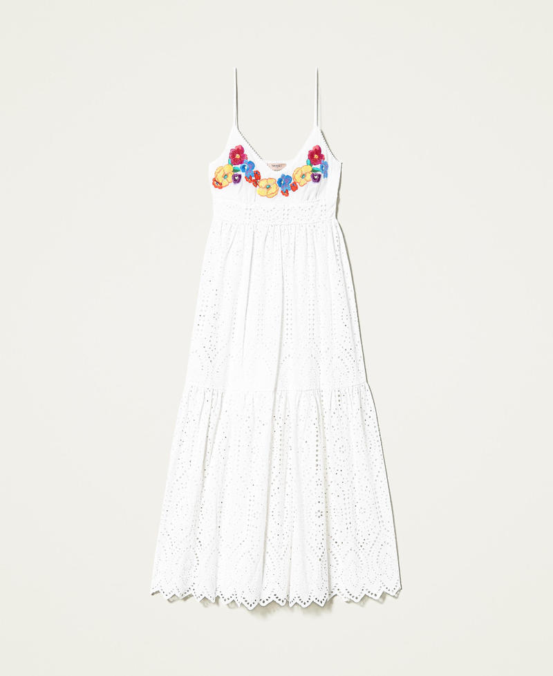 Long dress with multicolour floral print