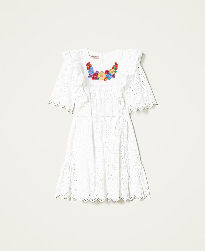 Короткое платье с разноцветной цветочной вышивкой Лилия женщина 221TT2251-0S