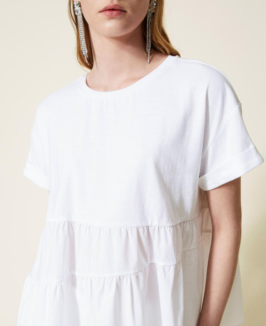 Блузка с асимметричными оборками Белый женщина 221TT2280-04