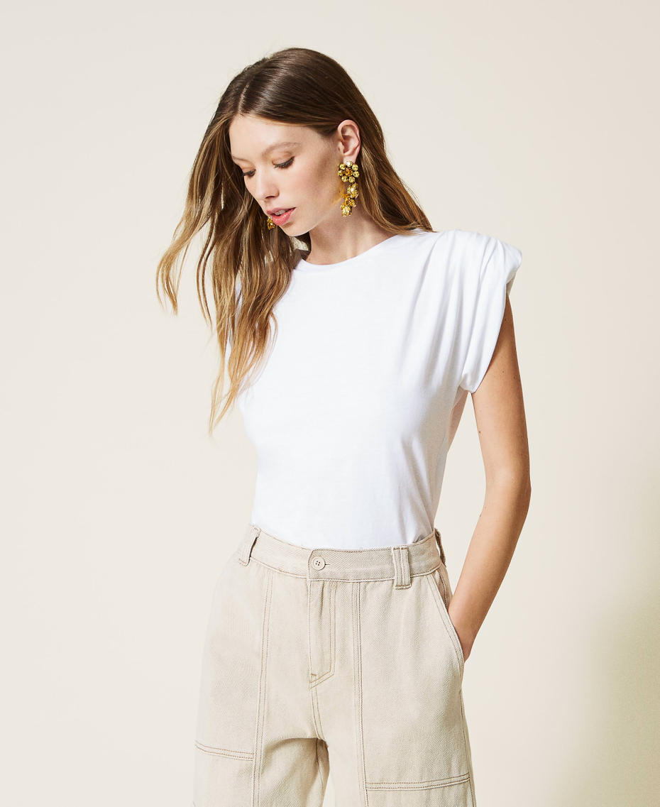 T-Shirt mit Raffungen